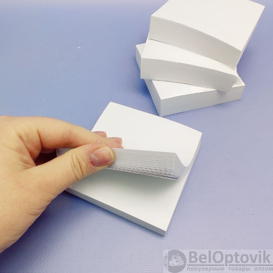 Блок для записей проклеенный край, белый, 100 листов, бумага офсетная 80 г/м2 с печатью